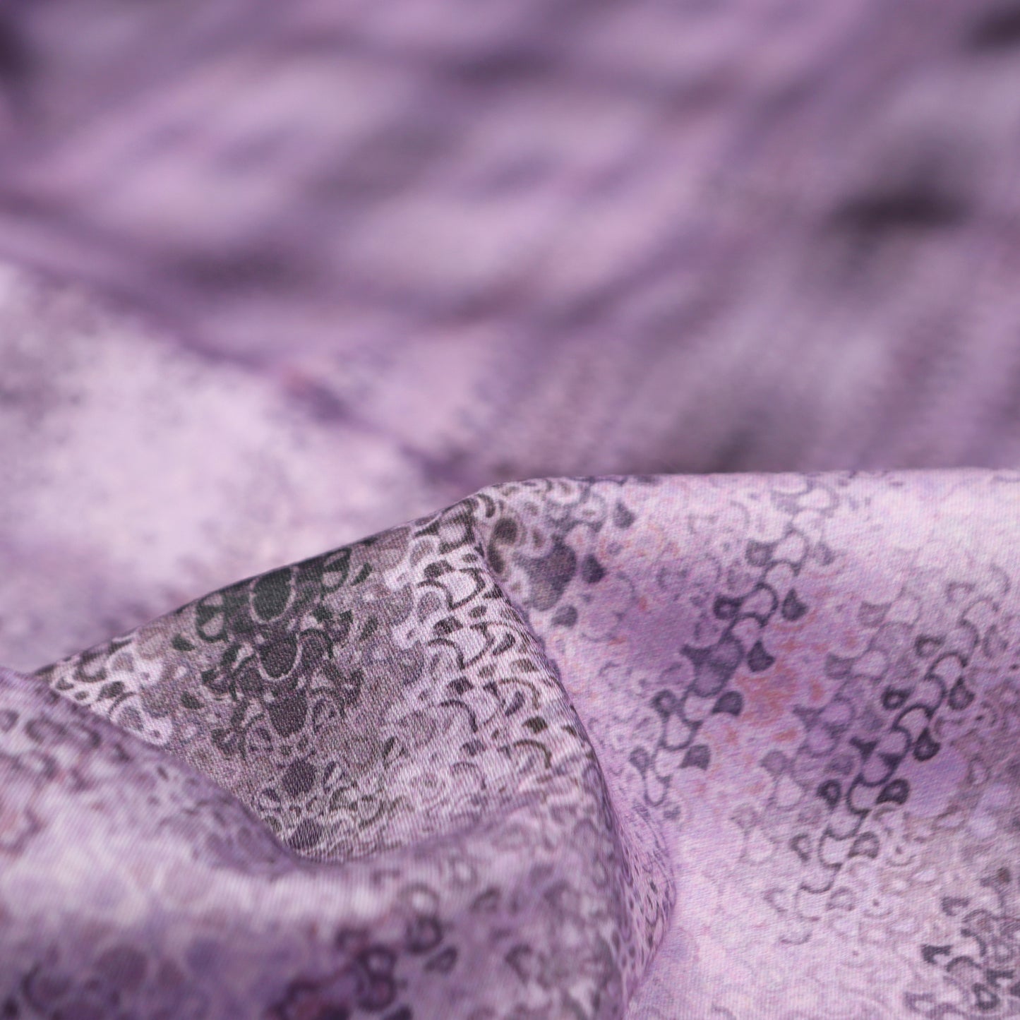 Soft Kaleidoscopic Texture Satin Fabric