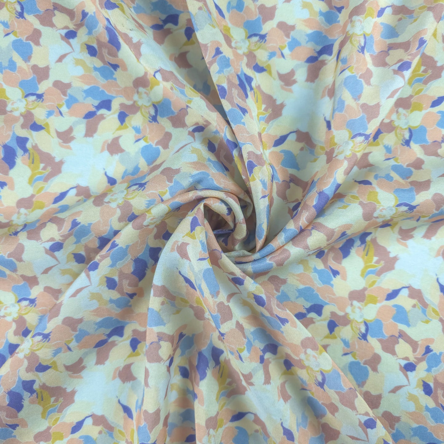 Soft Floral Printed Muslin Fabric