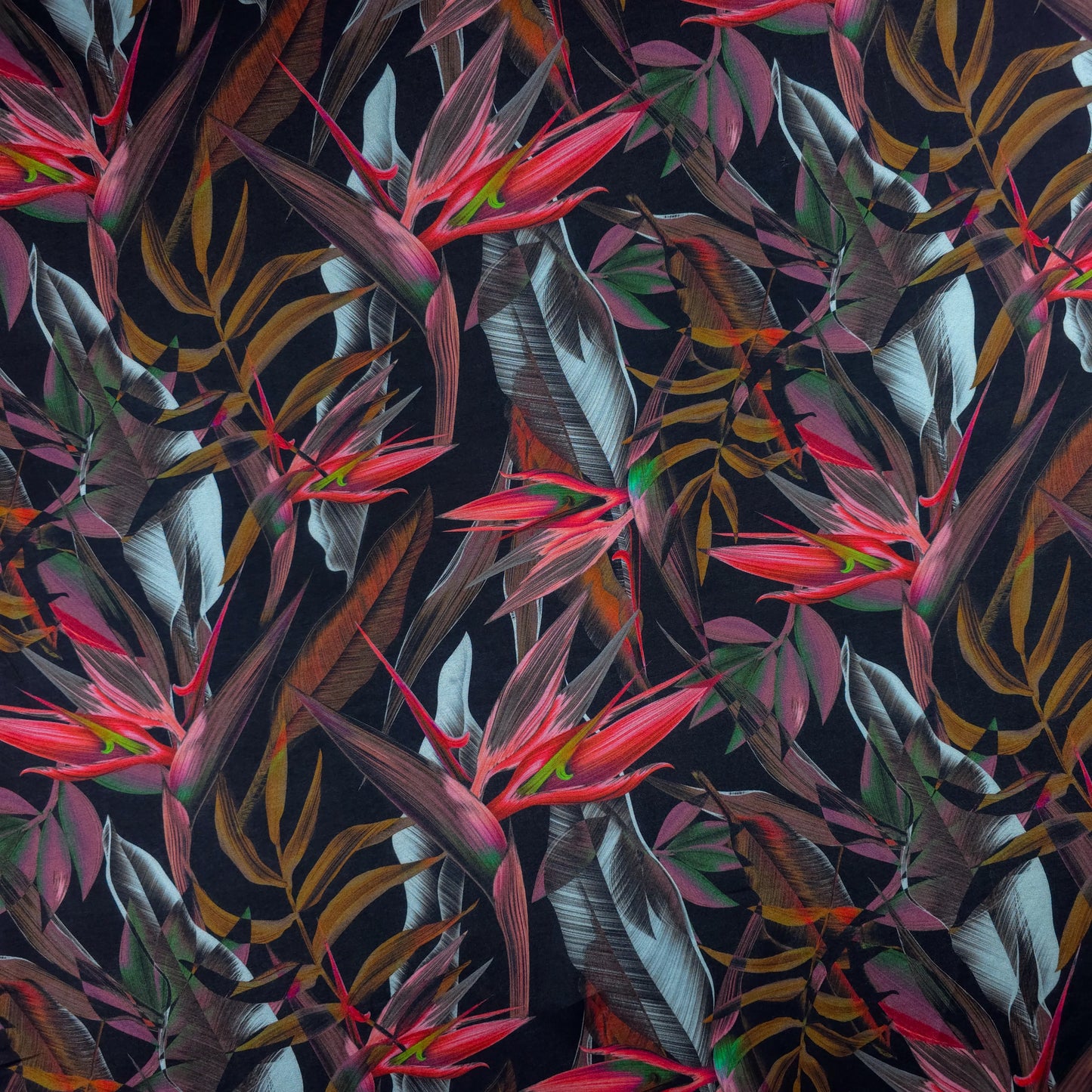Tropical Paradise Printed Muslin Fabric