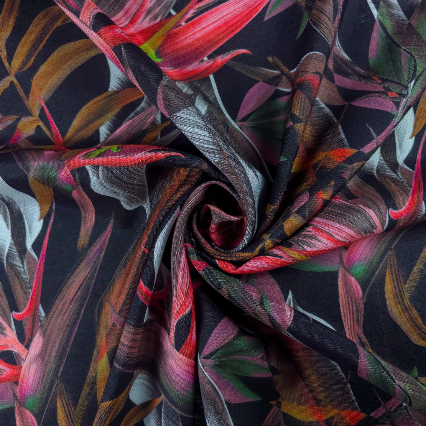 Tropical Paradise Printed Muslin Fabric