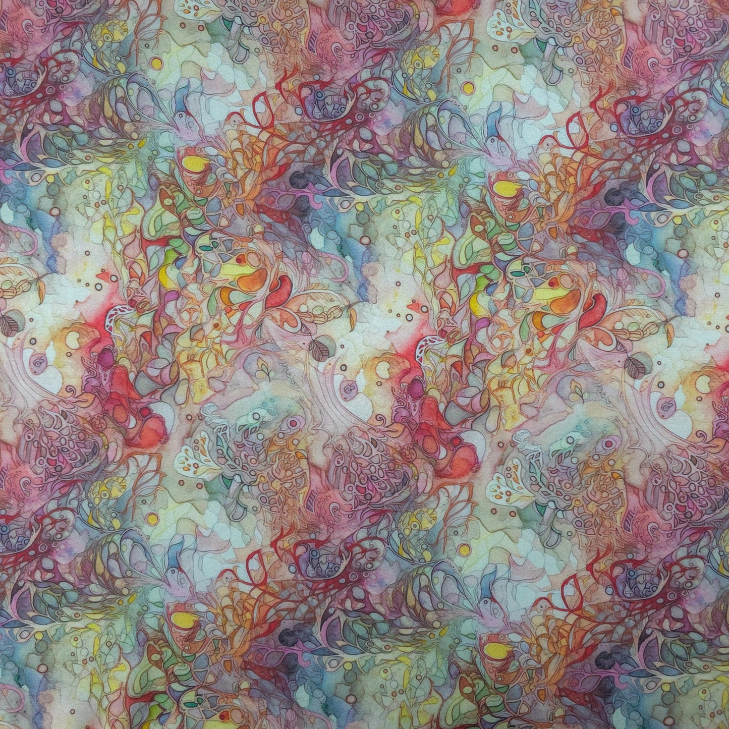 Artistic Dreamscape Printed Muslin Fabric