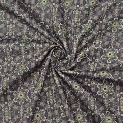 Intricate Kaleidoscopic Satin Fabric