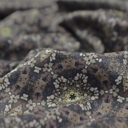 Intricate Kaleidoscopic Satin Fabric