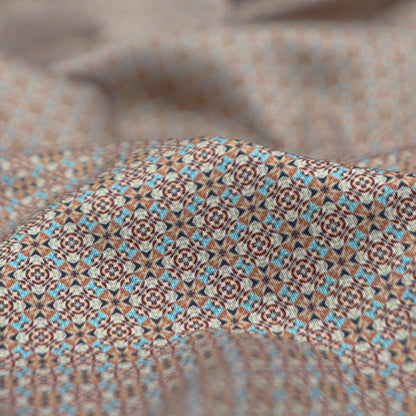 Geometric Mosaic Satin Fabric