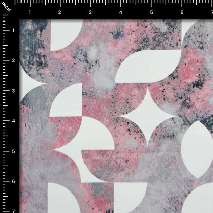 Abstract Cut-Form Satin Fabric