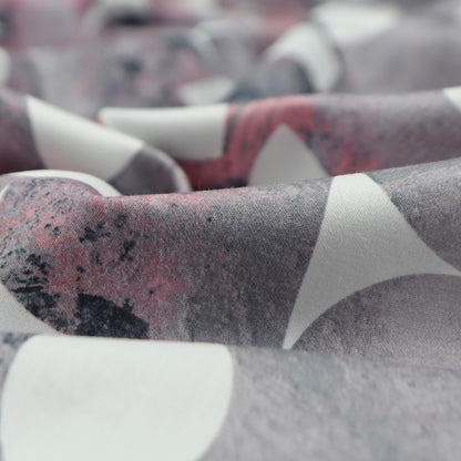 Abstract Cut-Form Satin Fabric