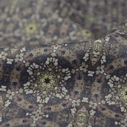 Intricate Kaleidoscopic Satin Fabric