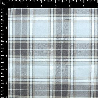 Heritage Tartan Check Printed Satin Fabric