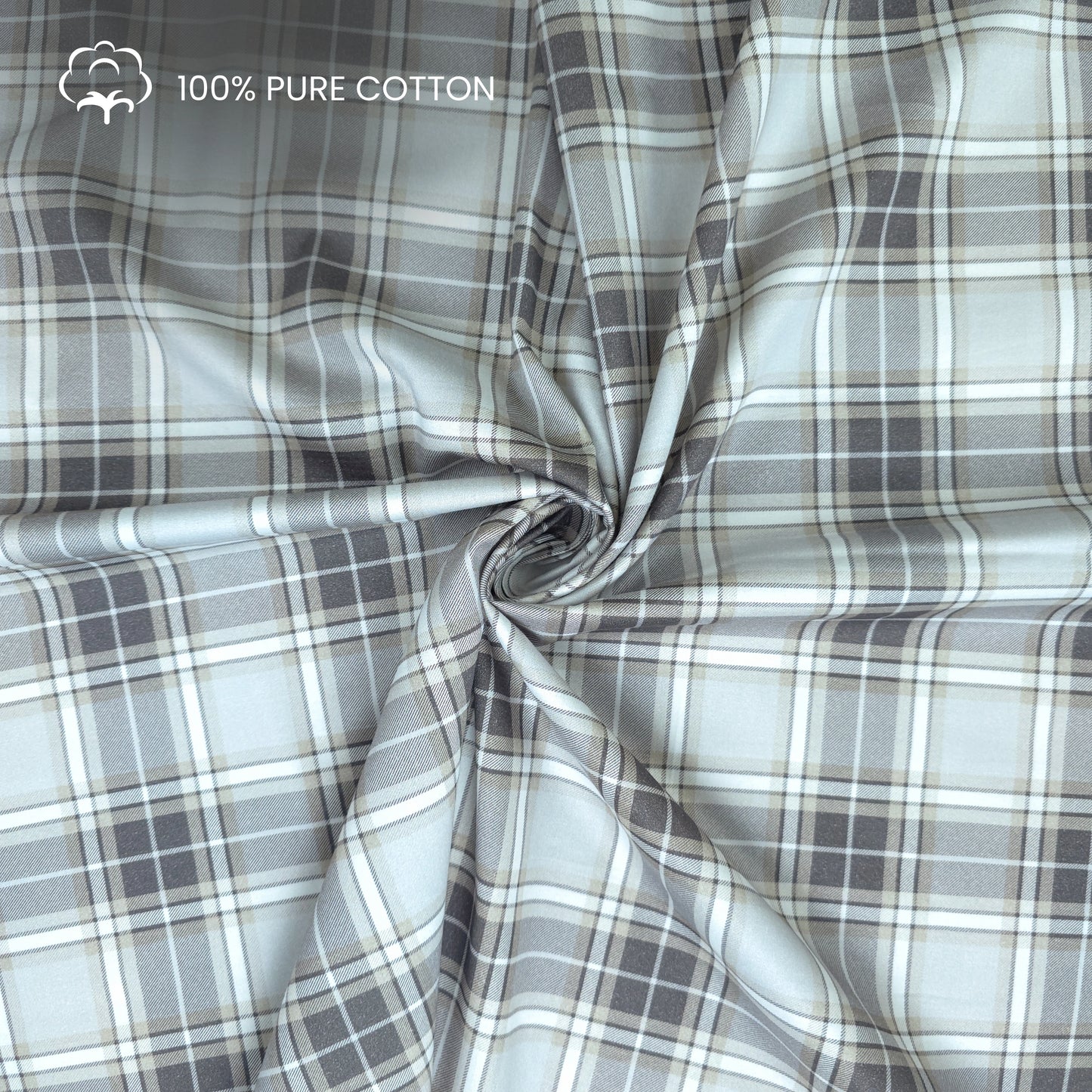 Heritage Tartan Check Printed Satin Fabric