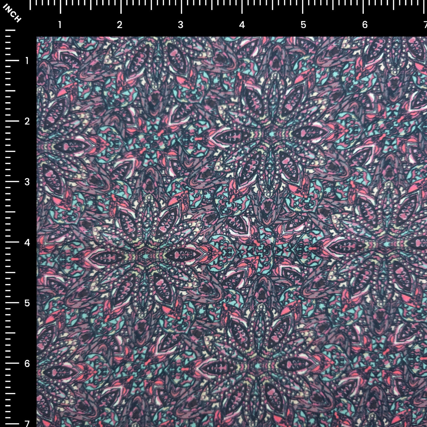 Midnight Mosaic Printed Satin Fabric