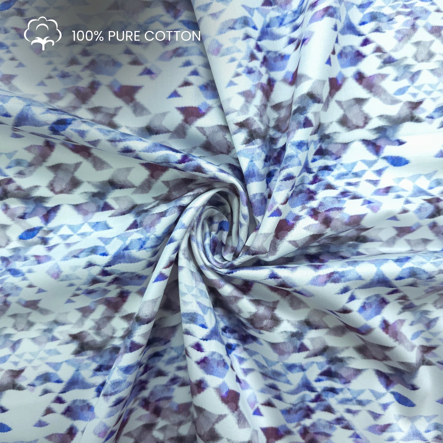 Abstract Prism Printed Satin Fabric