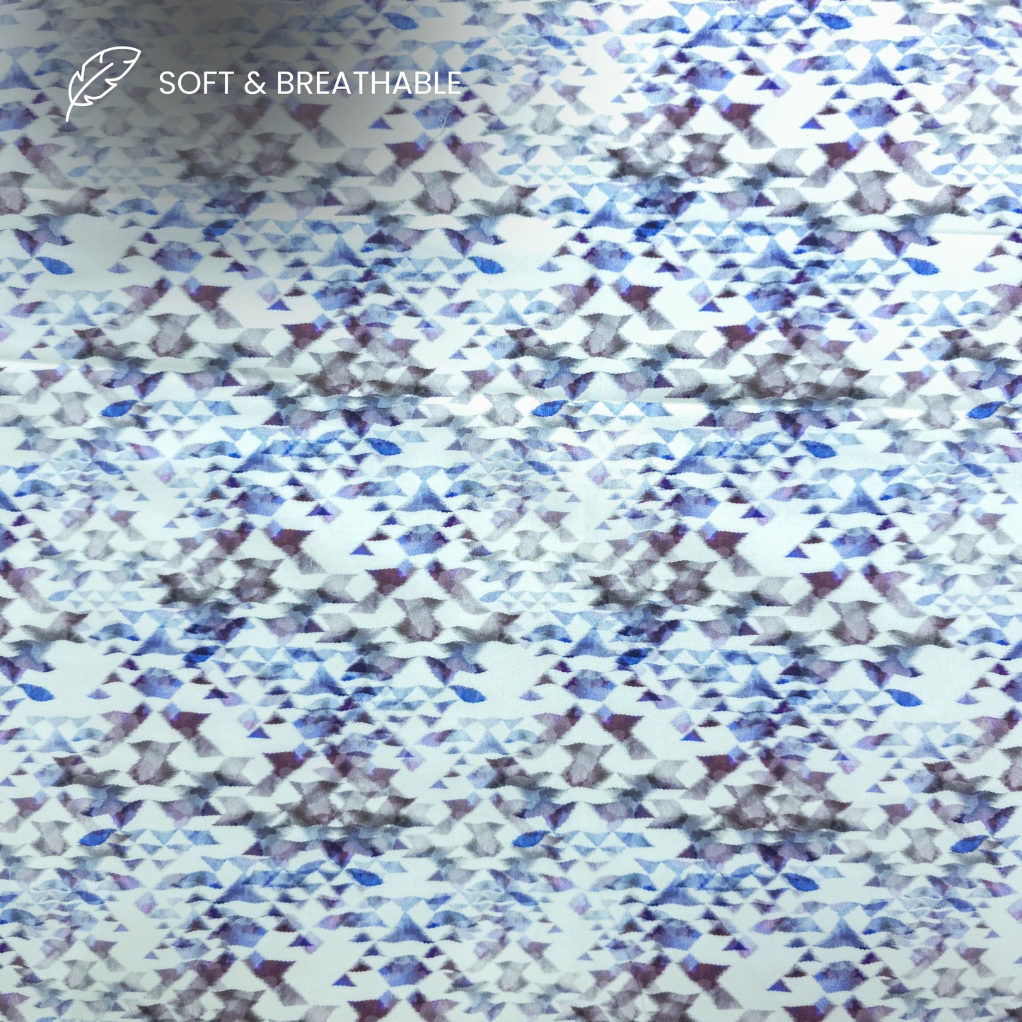 Abstract Prism Printed Satin Fabric