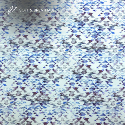 Abstract Prism Printed Satin Fabric