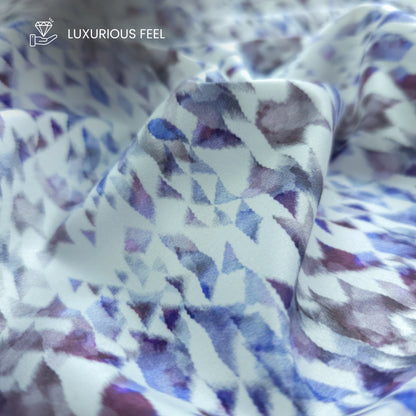 Abstract Prism Printed Satin Fabric