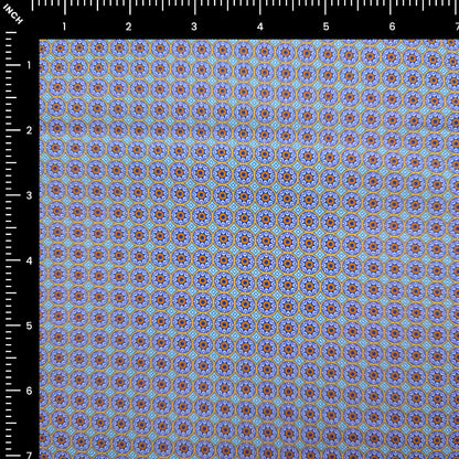 Ornate Medallion Printed Satin Fabric