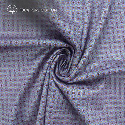 Ornate Medallion Printed Satin Fabric