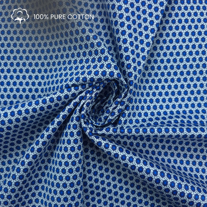 Honeycomb Geometric Printed Satin Fabric
