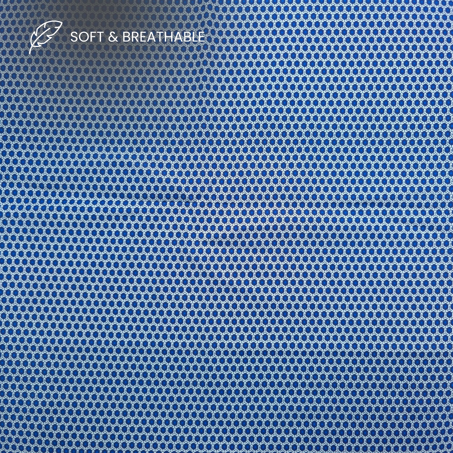 Honeycomb Geometric Printed Satin Fabric