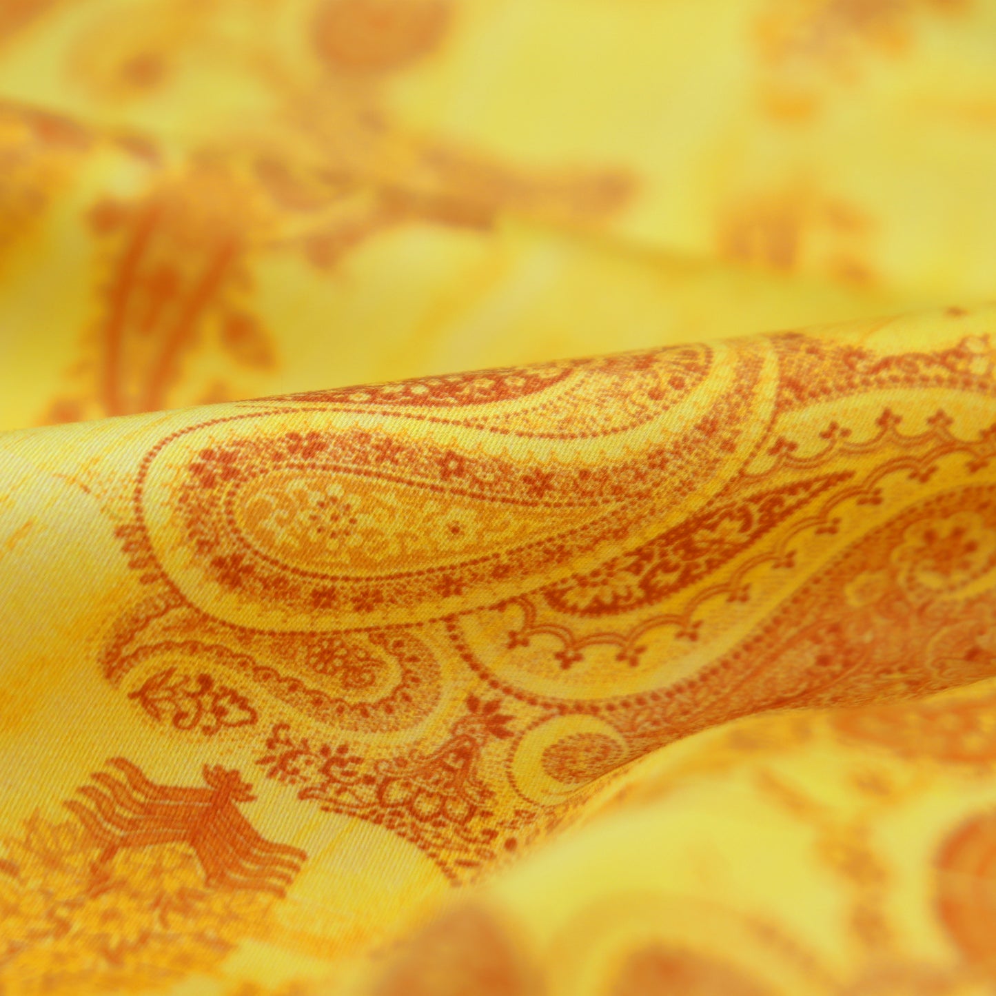 Ornate Paisley Satin Fabric