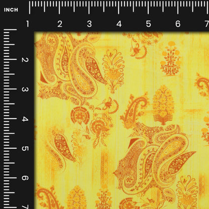 Ornate Paisley Satin Fabric