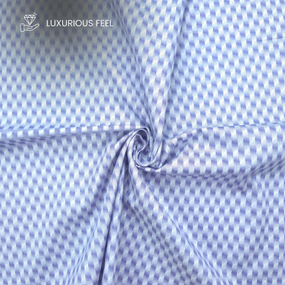 Classic Herringbone Printed Satin Fabric