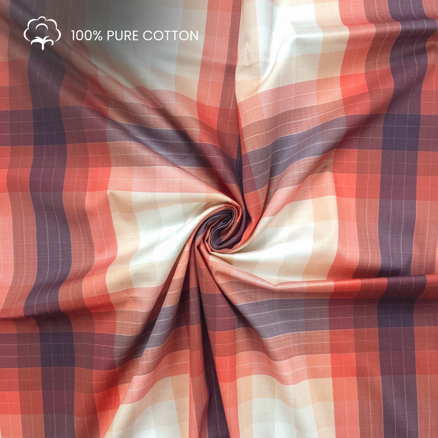 Classic Checkered Plaid Printed Satin Fabric