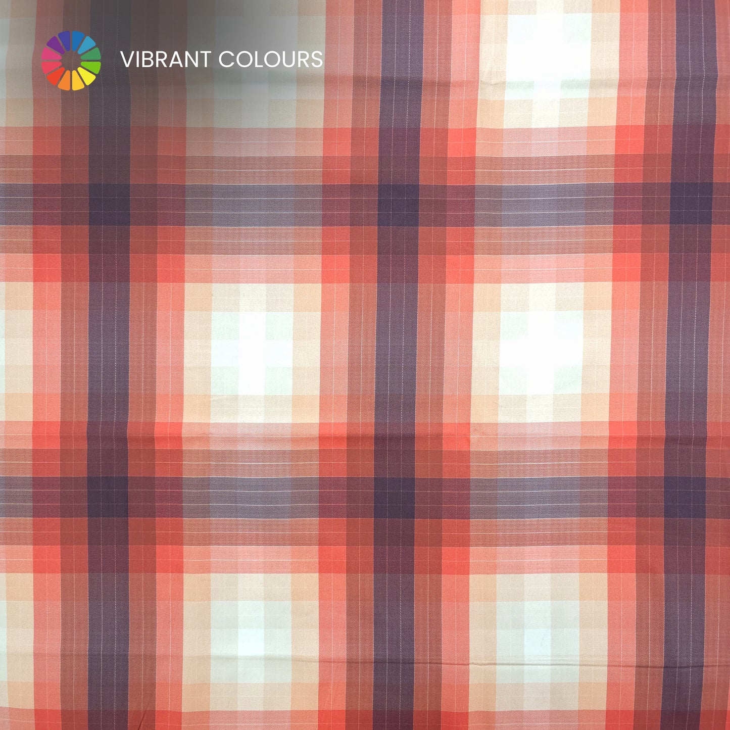 Classic Checkered Plaid Printed Satin Fabric