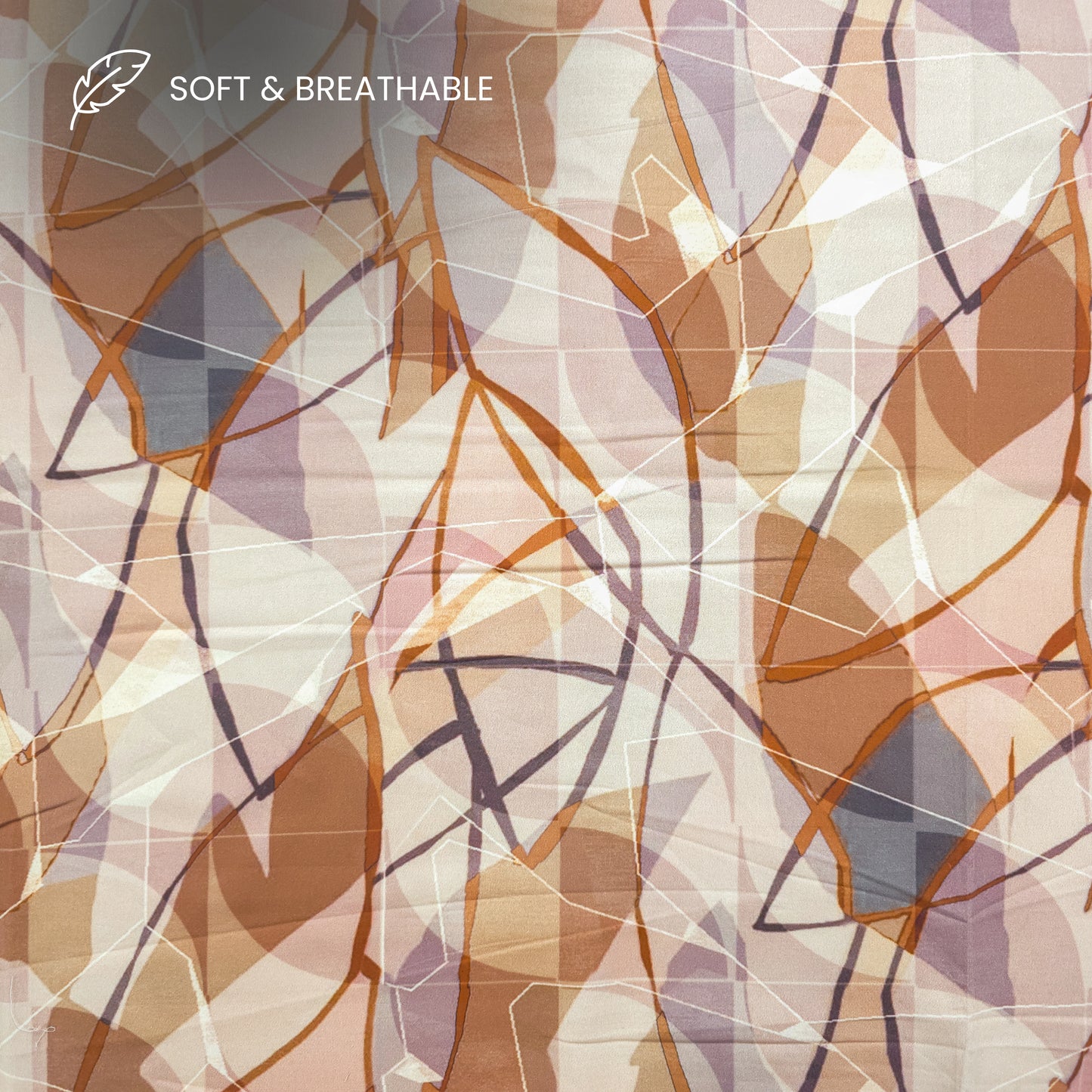 Atelier Mosaic Abstract Printed Satin Fabric