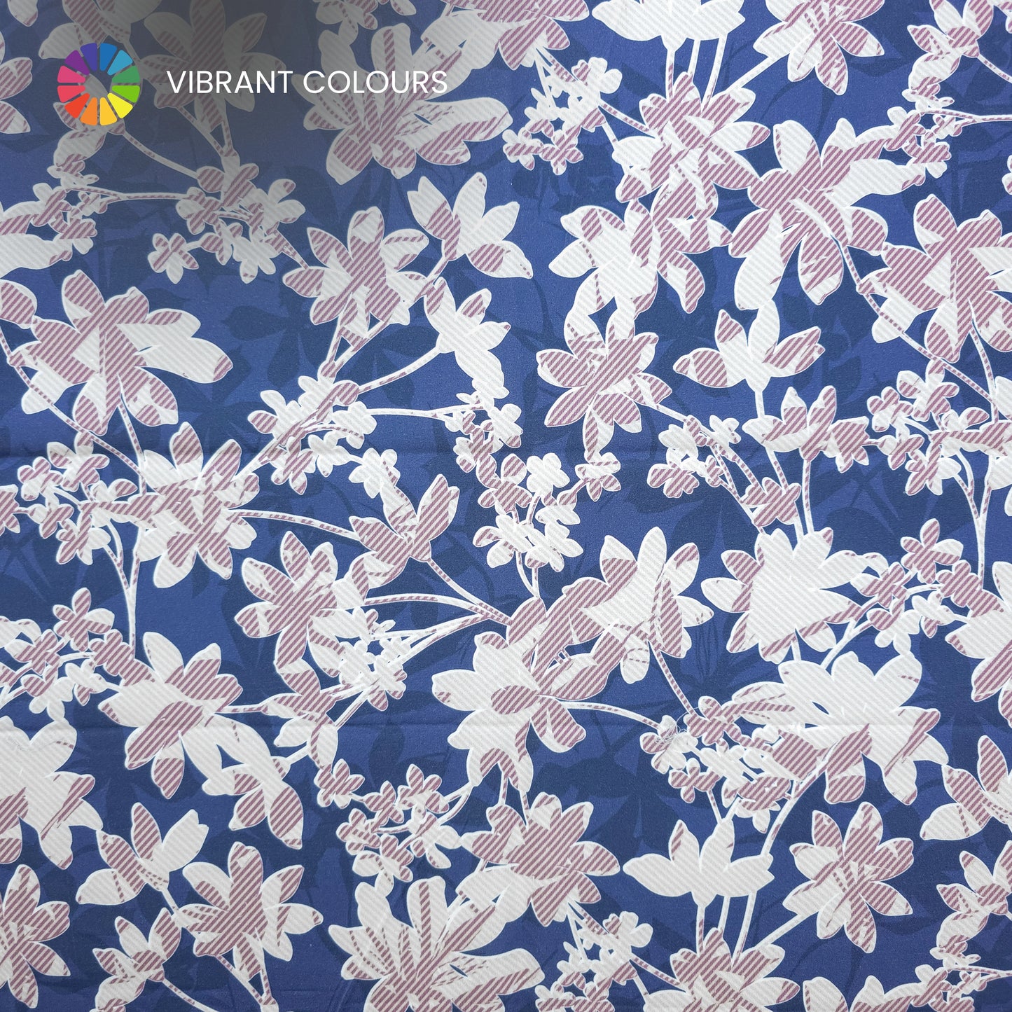 Botanical Silhouette Trellis Printed Satin Fabric