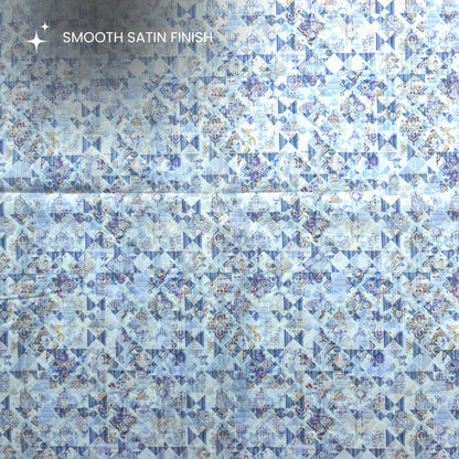Frosted Mosaic Printed Satin Fabric