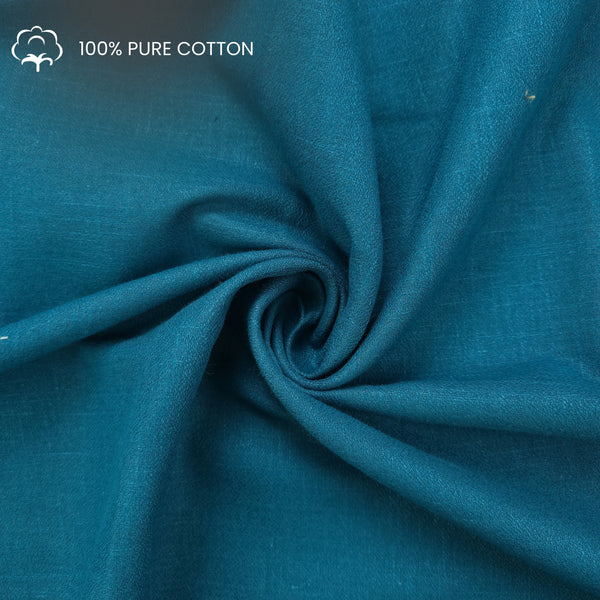 Textured Plain Dyed Crepe Cotton Slub Fabric