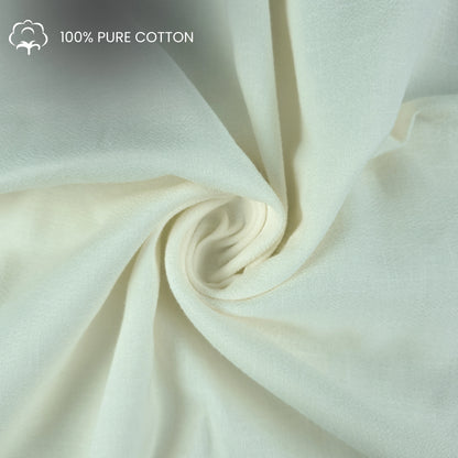Textured Plain Dyed Crepe Cotton Slub Fabric