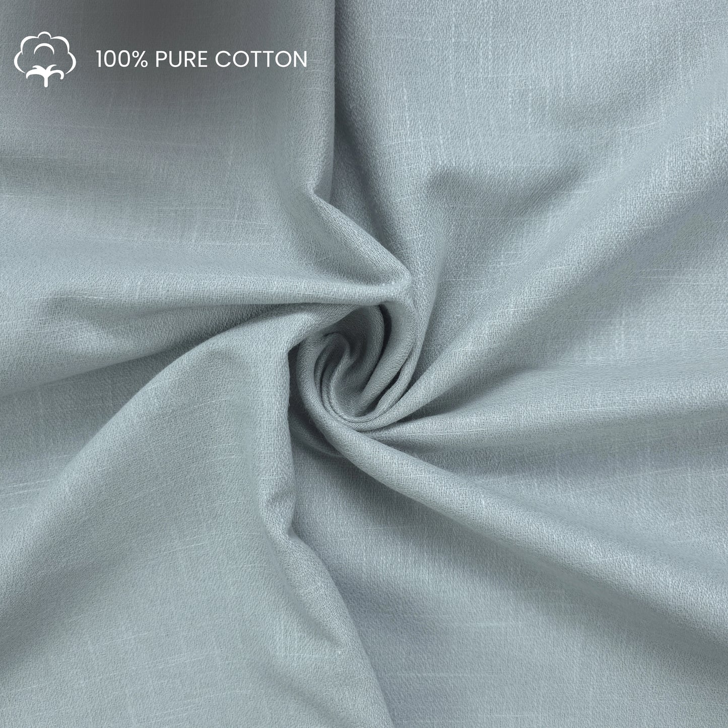 Textured Plain Dyed Crepe Cotton Slub Fabric
