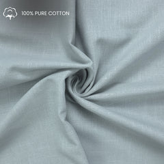 Textured Plain Dyed Crepe Cotton Slub Fabric - Grey