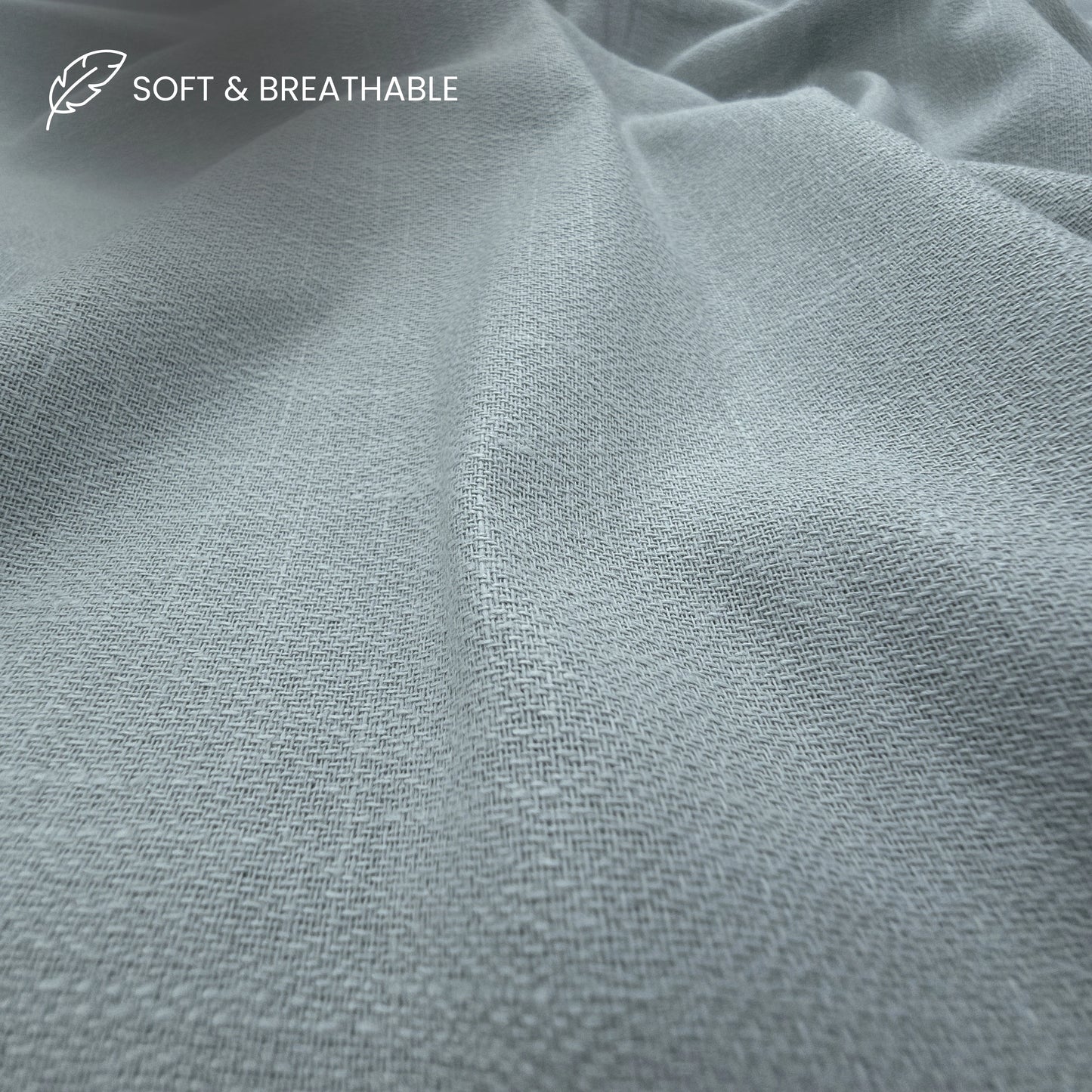 Textured Plain Dyed Crepe Cotton Slub Fabric