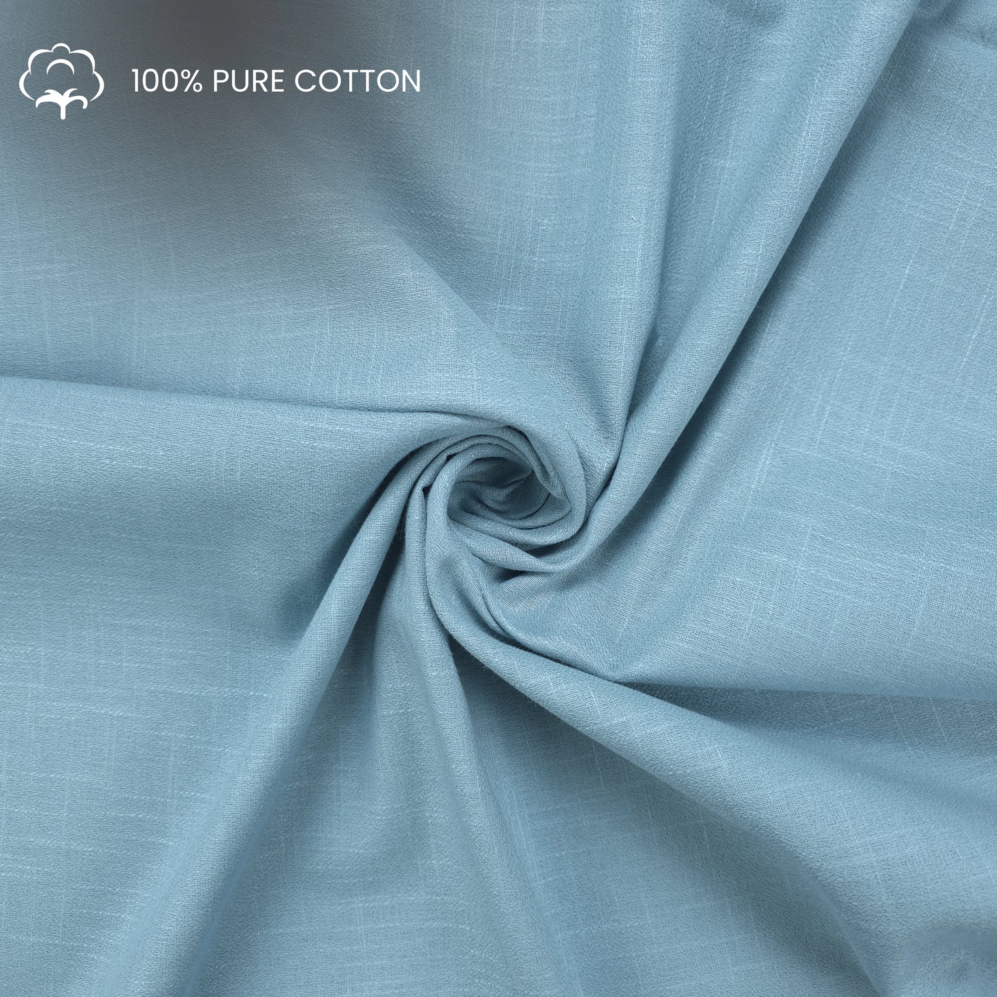 Textured Plain Dyed Crepe Cotton Slub Fabric