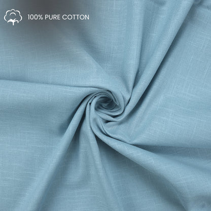 Textured Plain Dyed Crepe Cotton Slub Fabric