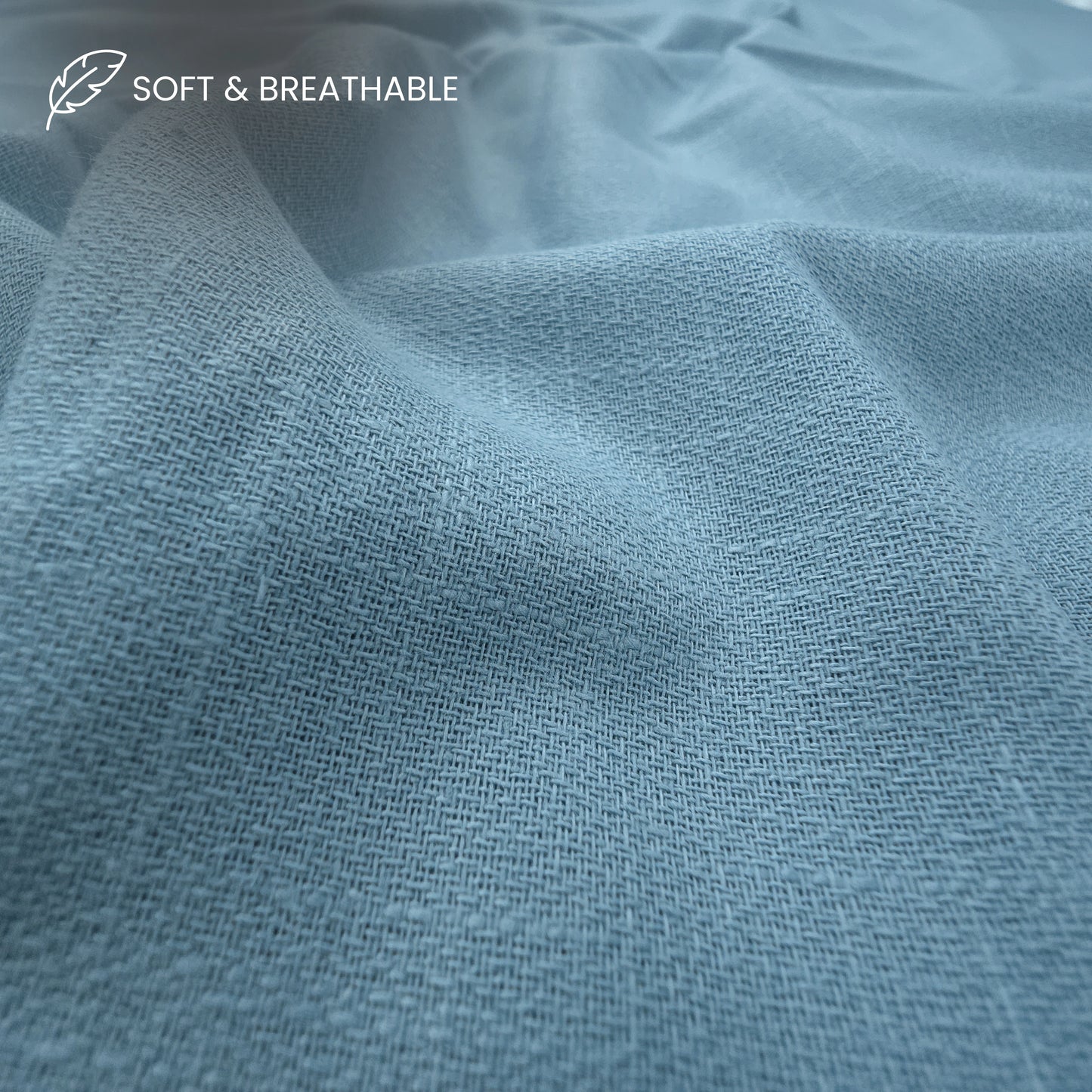 Textured Plain Dyed Crepe Cotton Slub Fabric
