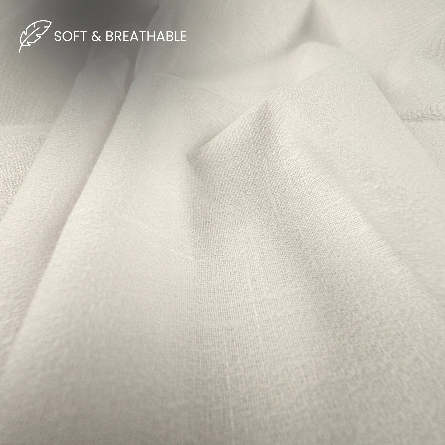 Textured Plain Dyed Crepe Cotton Slub Fabric