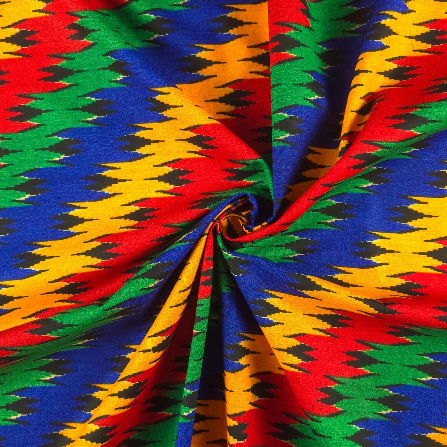 Vibrant Dhaka Pattern Printed Poplin Fabric