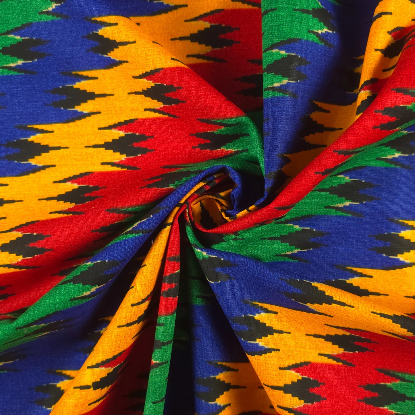 Vibrant Dhaka Pattern Printed Poplin Fabric