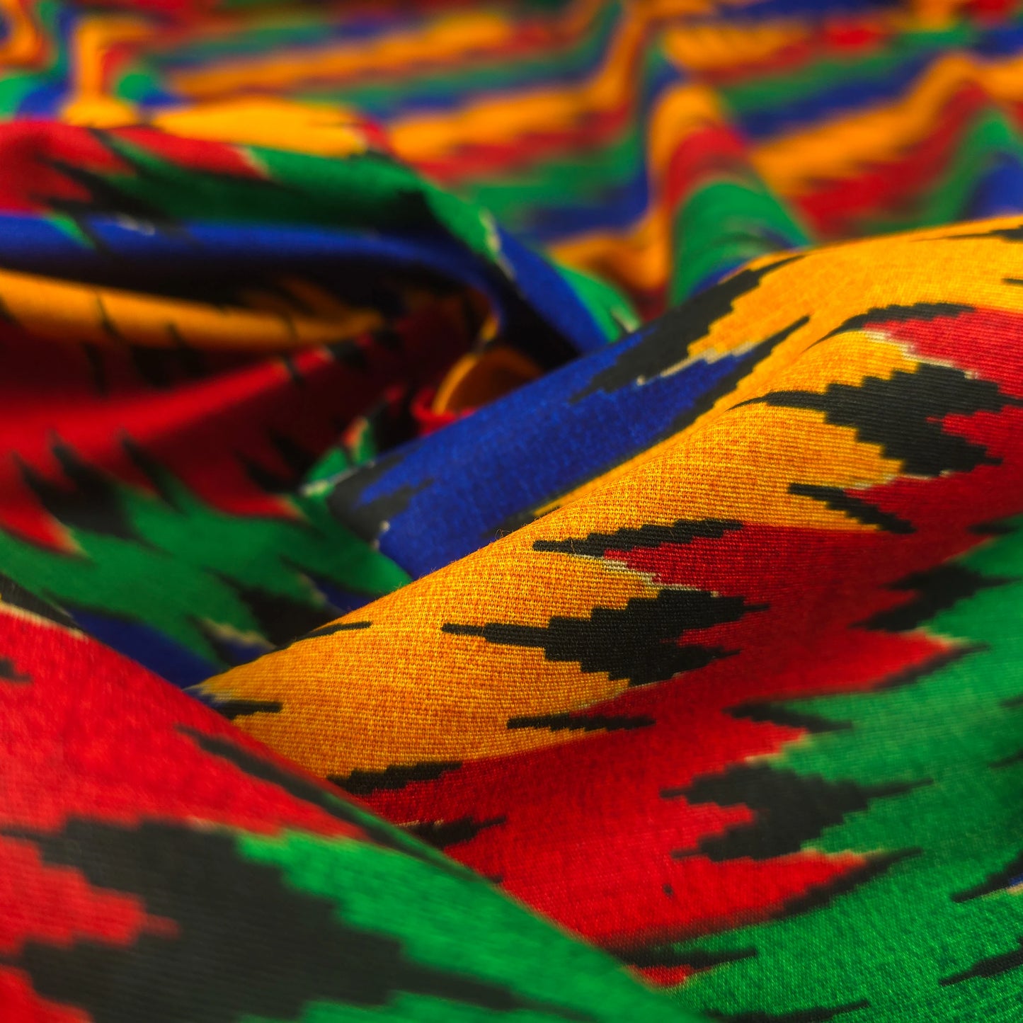 Vibrant Dhaka Pattern Printed Poplin Fabric