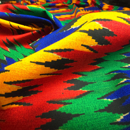 Vibrant Dhaka Pattern Printed Poplin Fabric