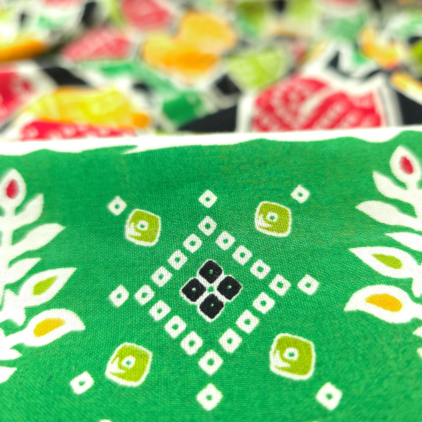 Jaipuri Patchwork Geometric Printed Poplin Fabric with Border