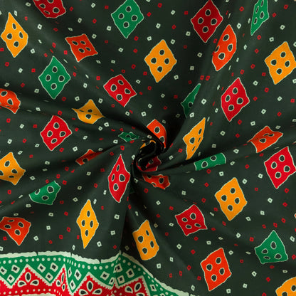 Jaipuri Buta Printed Poplin Fabric with Border