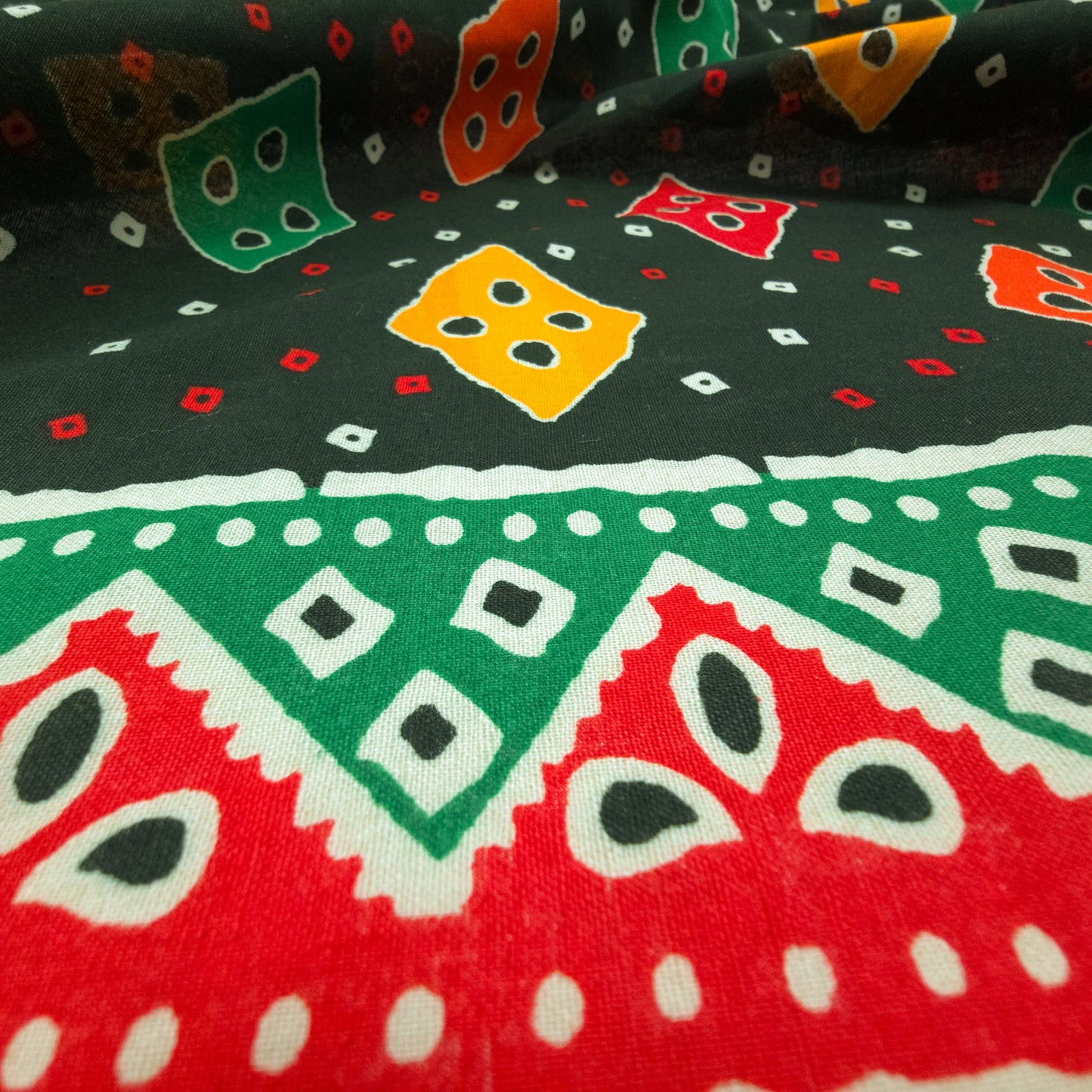 Jaipuri Buta Printed Poplin Fabric with Border