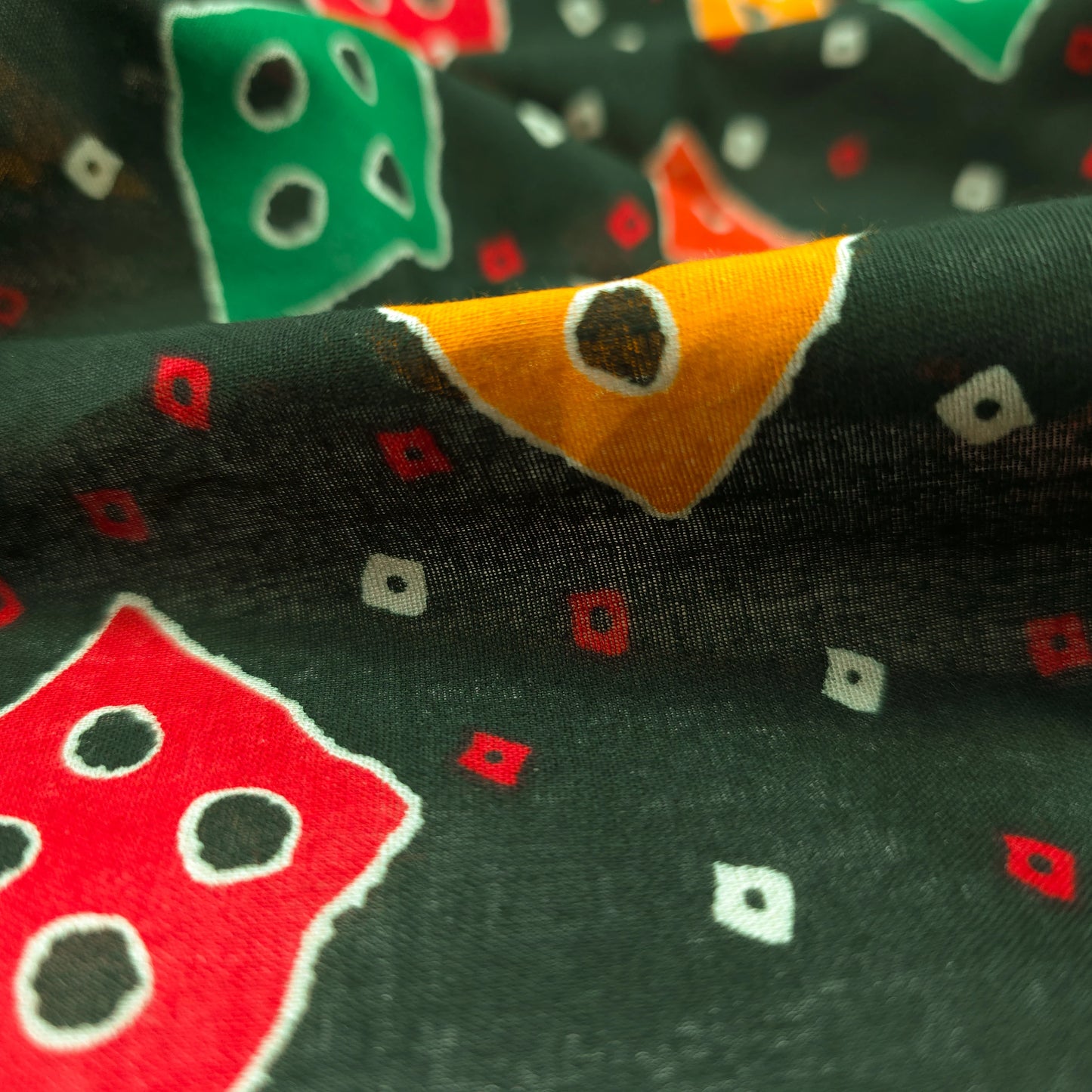 Jaipuri Buta Printed Poplin Fabric with Border