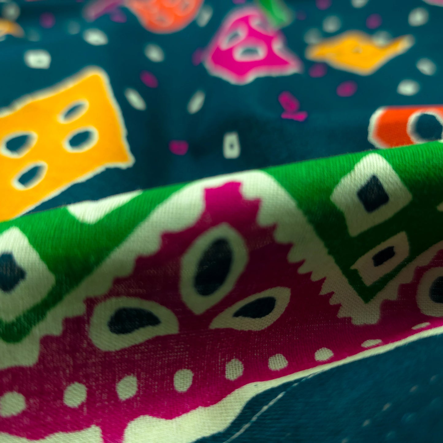 Jaipuri Buta Printed Poplin Fabric with Border