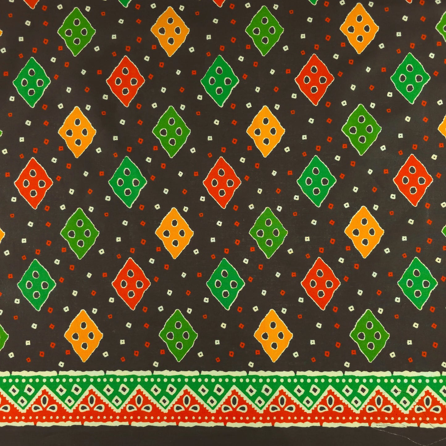 Jaipuri Buta Printed Poplin Fabric with Border