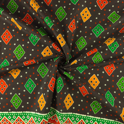 Jaipuri Buta Printed Poplin Fabric with Border